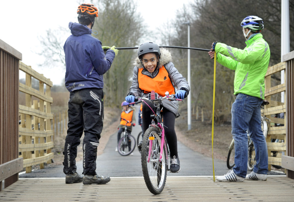 Sustrans STEM Bike ride, Loanhead path Midlothian, ©2018, Sustrans Scotland