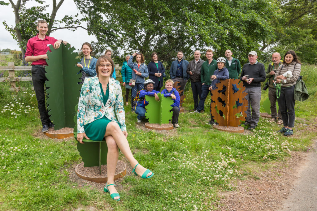 Artwork unveiling, Gilmerton to Shawfair route, Midlothian ©2019, Sustrans Scotland