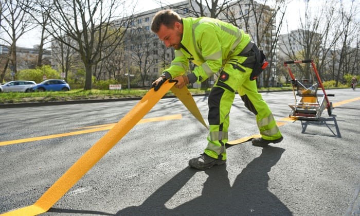 Temporary lanes in Berlin