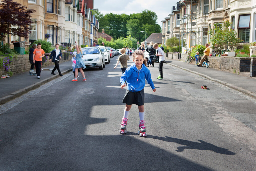 Children playing in the street