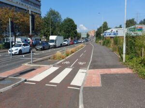 Cycleway at the Junction of Garscube Road and Possil Road